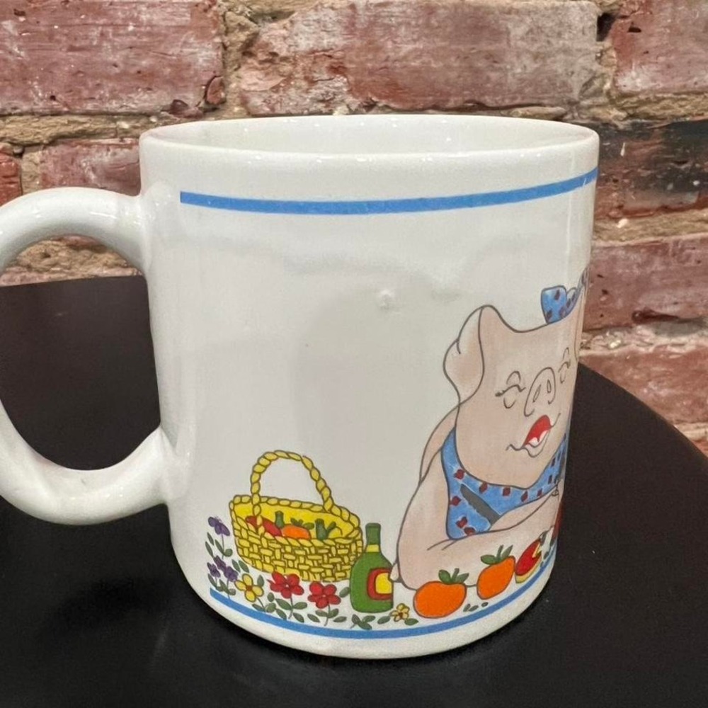 1980s Vintage Picnic Pigs Mugs Set - Picture 4 of 4
